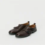 Hender Scheme Double Monk Leather Shoes Brown