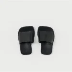 Front view of Hender Scheme handmade slide summer slippers leather sandals