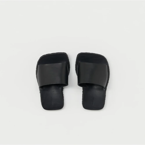 Front view of Hender Scheme handmade slide summer slippers leather sandals