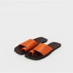 Hender Scheme House Made Arjah Casual Leather Slippers Orange