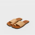 Front view of Hender Scheme House Made Arjah soft leather flats sandals