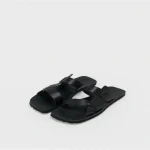 Front view of Hender Scheme Japanese style open toe leather sandals