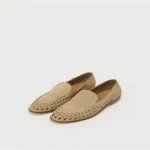 Hender Scheme Libido Black Leather Sand Biege Shoes