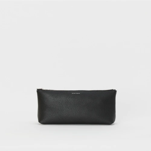 Front view of Hender Scheme M Leather Pouch in premium leather