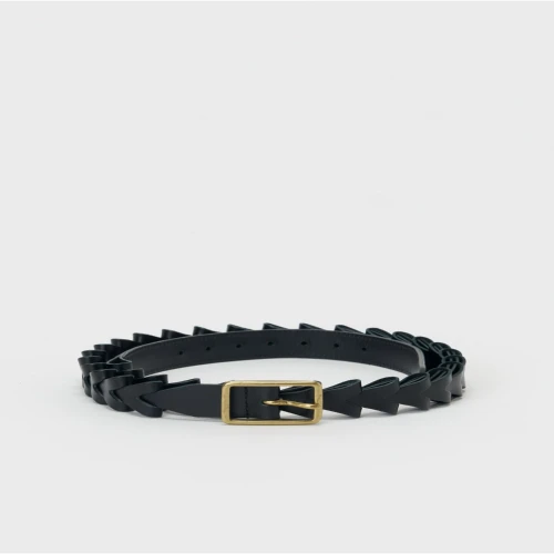 Front view of Hender Scheme Make Belt Classic Waist Belt in premium leather