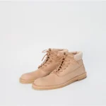 Front view of Hender Scheme Premium Beige Work Boots