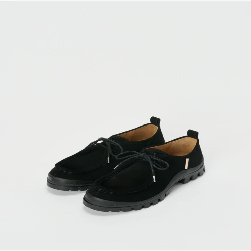 Hender Scheme Tirolean Leather Moc Toe Shoes Front View