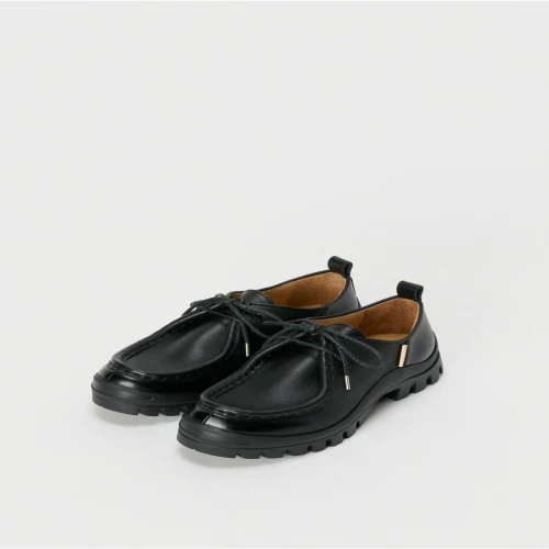 Front view of Hender Scheme Tirolean Leather Shoes in premium leather