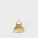 Hender Scheme Gold Woven Sac Gloss Bag front view with woven leather design