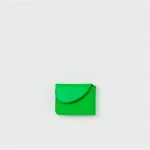 Hender Scheme Highlight Green Wallet front view premium leather