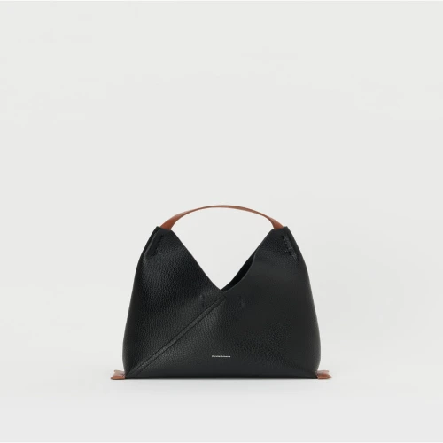 Hender Scheme Triangle Bag Small Carry Bag front view showing geometric triangular design